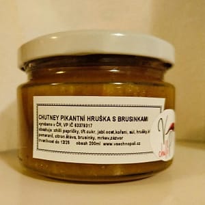 CHILLI CHUTNEY PIKANTNÍ HRUŠKA S BRUSINKAMI 200 ml