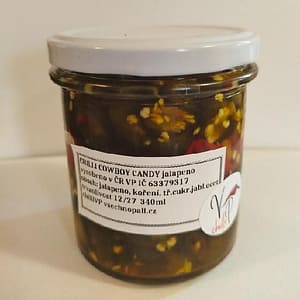 CHILLI COWBOY CANDY jalapeňo v cukrovém kořeněném nálevu 330 ml