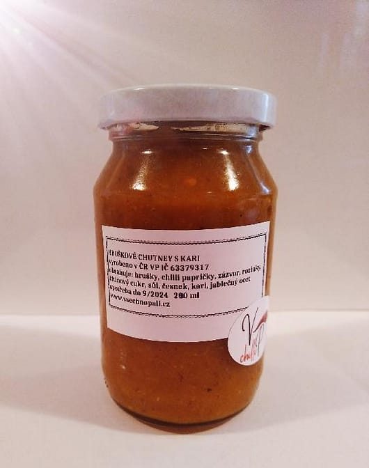 CHILLI HRUŠKOVÉ CHUTNEY S KARI 250 ml